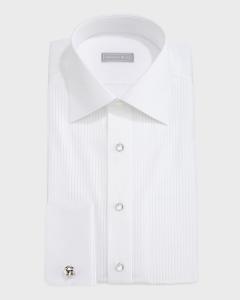 Плиссированная рубашка под смокинг Stefano Ricci, цвет White