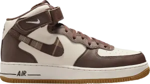 Кроссовки Nike Air Force 1 Mid 'Brown Plaid', коричневый