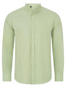 Рубашка на пуговицах классического кроя Indumentum, светло-зеленый