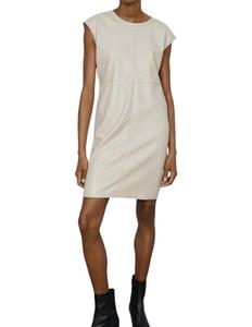 Платье из искусственной кожи Cassi Desert цвета хаки-беж MELISSA NEPTON