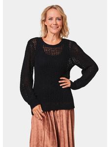 Короткий размер: сетчатый свитер с пайетками черного цвета. GOLDNER