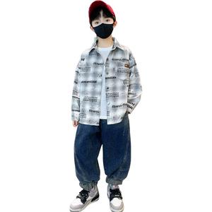 Детская повседневная рубашка с лацканом Moderate EASTERN CAMEL, серый