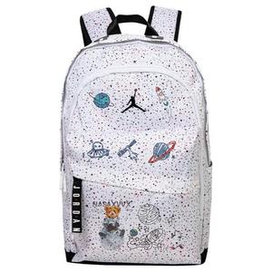Jordan Большой унисекс рюкзак из полиэстера белого цвета, Space Bear