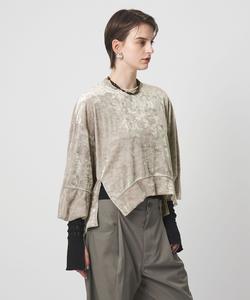 Топ с круглым вырезом и застежкой-молнией на велюровой подоле Astraet, цвет Lt.Gray