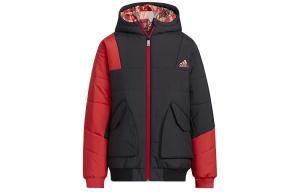 Утепленная куртка светло-алого цвета детская Adidas