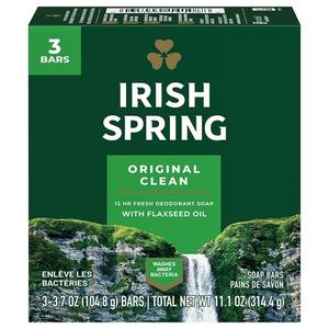 Оригинальное дезодорирующее мыло 105 г - упаковка из 3 штук Irish Spring