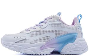 Кроссовки женские Man Xing Chunky с низким верхом, большие, белые, светло-фиолетовые Peak