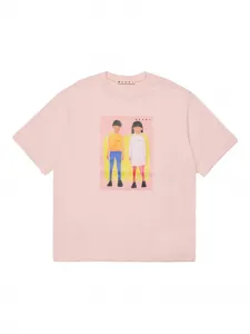 Футболка с графичным принтом Marni Kids, розовый