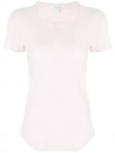 Тонкая футболка с фактурной выделкой James Perse, розовый