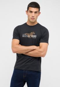 Футболка Mustang STYLE AUSTIN, Schwarz/Mottled Black