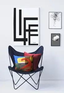 АПЕЛЬТ декоративная подушка "Tiamo", чехол с наполнителем, 1 шт APELT 45х45 см, красный/красочный/синий