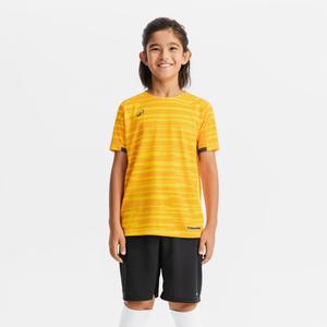 Молодёжная футбольная футболка с коротким рукавом Kipsta Viralto Matrix — оранжевый, жёлтый и серый