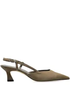 Туфли Vinnie 50 с ремешком на пятке Stuart Weitzman, коричневый