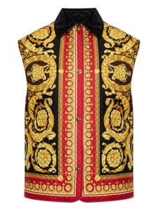 Стеганый жилет с принтом в стиле барокко от Versace, мультиколор