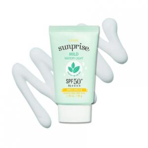 ETUDE Sunprise Mild Weightless Watery Light Texture SPF50+/PA+++ 1,7 жидких унций 50 мл 21AD Легкий увлажняющий солнцезащитный крем для чувствительной кожи Корейский уход за кожей