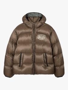 Куртка-пуховик с капюшоном Shield на молнии спереди Deus ex Machina, Brown