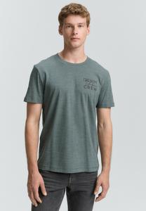 Футболка TOM TAILOR DENIM Print T-shirt, Washed Jasper Green/Light Green