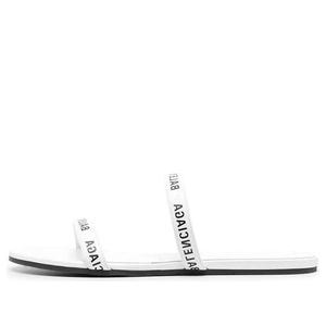 Тапочки round sandals 'white black' Balenciaga, белый