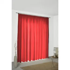 Штора Felsted с присборенной лентой, 1 шт. Wirth, красный