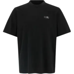 Футболка с цифровым принтом MM6 Maison Margiela, черный