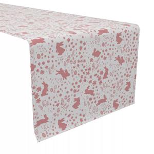 Настольная дорожка, 100 % хлопок, 16x90 дюймов, Bunny Hop Garden.