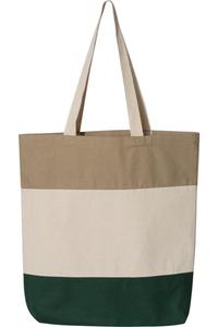 Q-Tees 11L Трехцветная сумка-тоут, хаки