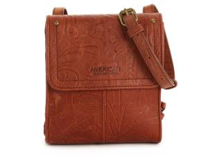 Сумка кросс-боди American Leather Co. Leather Crossbody Bag, темно-коричневый