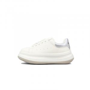 Против скольжения и устойчивые к износу низкие кеды для скейтбординга с эффектом увеличения роста для женщин ZSBELLA, белый серебряный Fleece-Lined