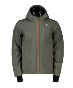 Бомбер серого цвета K-Way, зеленый