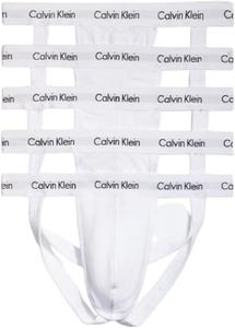 Мужские хлопковые эластичные спортивные стринги Calvin Klein, 5 шт., 5 White