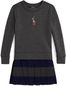 Платье Polo Ralph Lauren Kids Big Pony Fleece Sweatshirt Dress, цвет Windsor Heather