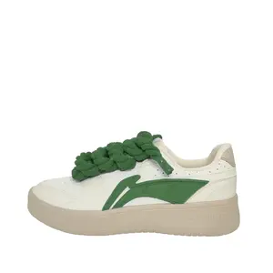 LINING Кроссовки для скейтбординга Acer Truncatum с противоскользящей амортизацией, легкие, низкие, женские, бежево-зеленые