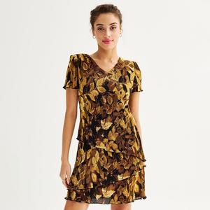 Женская многоуровневая мини-платье с короткими рукавами и связной одеждой Connected Apparel, цвет Amber