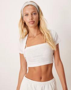 Укороченный топ 2-в-1 Chill серого меланжевого цвета Nike