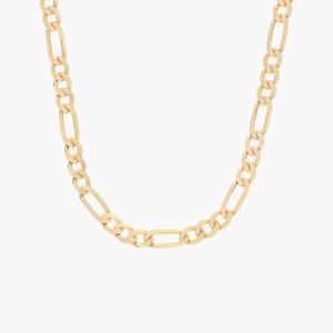 18-дюймовая плоская цепочка Figaro из 14-каратного желтого золота (4 мм) Blue Nile