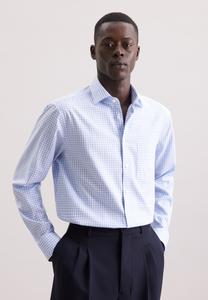 Рубашка делового покроя Regular Fit SEIDENSTICKER Schwarze Rose, Pastel Blue