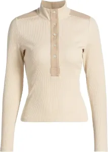 Топ Veronica Beard Reynart Rib-Knit с длинным рукавом