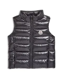 Пуховый жилет из фанеры для девочек - для маленькой девочки Moncler, черный