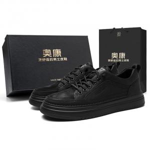 Эксклюзивная мужская коробка с нескользящей низкой обувью для скейтбординга AOKANG, Black (Standard Sports Shoe Size)