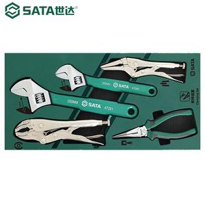 Набор инструментов SATA, плоскогубцы, напильник, плоскогубцы для стопорных колец, молоток, отвертка, зажимной набор 09909A