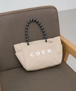 Сумка-шоппер из полиэстеровой ткани с логотипом Coen (размер M), цвет Beige