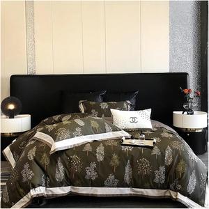 YUSIWOAL Комплект постельного белья V-intage с принтом роз из египетского хлопка 1000TC