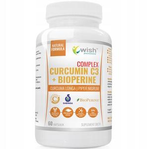 Wish, Куркумин C3+биопериновый комплекс, 60 капсул