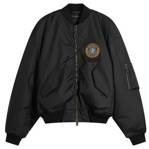 Универсальная нейлоновая куртка-бомбер Oxford большого размера Balenciaga, черный