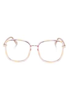 Chloé Eyewear очки в квадратной оправе, золотой
