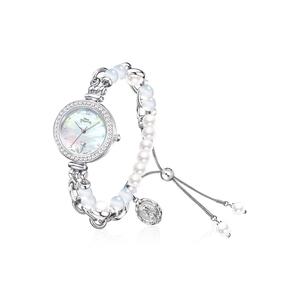 Часы для женщин с механизмом Princess Quartz, стальной браслет, циферблат цвета перламутра Disney