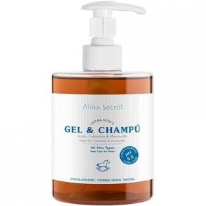 Нежный шампунь-гель с арганой, календулой и ромашкой 500мл, Alma Secret