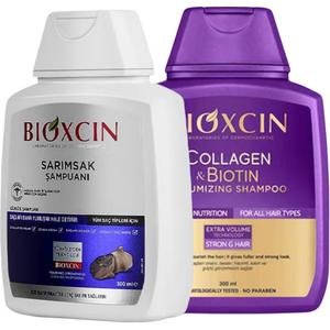 Bioxcin Красная бутылка белая бутылка шампунь для контроля жира очищающее ванильное весеннее зеленое мыло 300мл+300мл