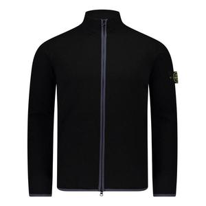 Куртка logo patch zipped jumper 'black' Stone Island, черный