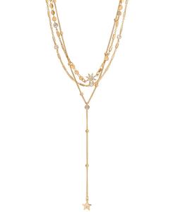 Колье-чокер Вечно падающий с несколькими цепочками ETTIKA, Gold